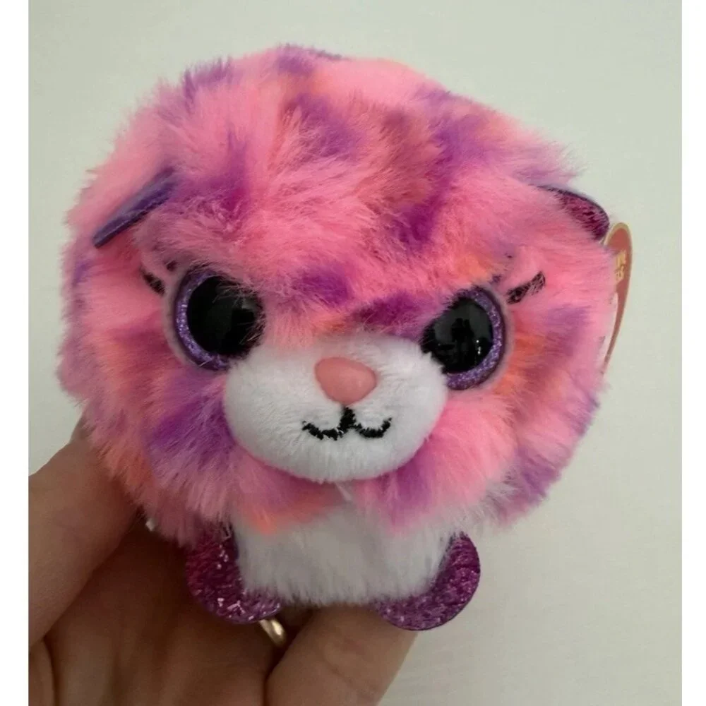 Ty Puffies (Beanie Balls) Plush - TOPAZ the Pink Leopard 2023 New